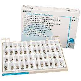 Coronas metálicas ND-96 Kit Solventum - Caja de 96 unidades, para el primer y segundo molar primario.