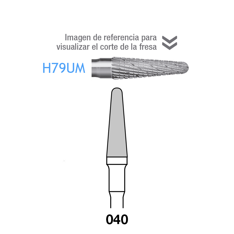 Fresa laboratorio H79UM-104-040  Komet - Unidad Para Pieza de Mano