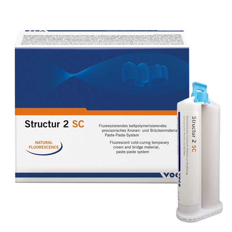 Acrilico Structur 2 SC reposición Voco - Cartucho de 76 grs. + cánulas de apllicación.