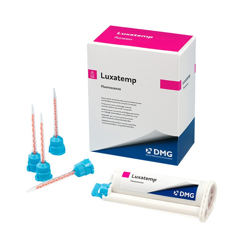 Luxatemp Automix Fluorescence DMG - Cartucho 76 grs. + 15 cánulas