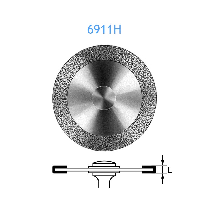 Disco diamante 6911H-104-180 Komet - Unidad. Ø 1,8 cm. Para pieza de mano.