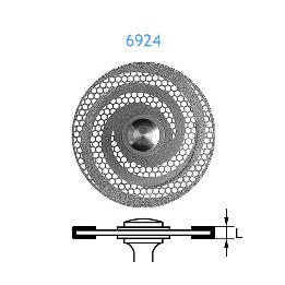 Disco diamante 6924-104-180 Komet - Unidad. Ø 1,8 cm. Para pieza de mano.
