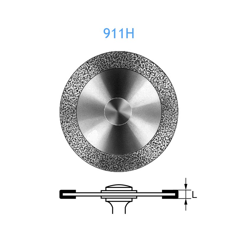 Disco diamante 911H-104-140  Komet - Unidad. Ø 1,4 cm. Para pieza de mano.