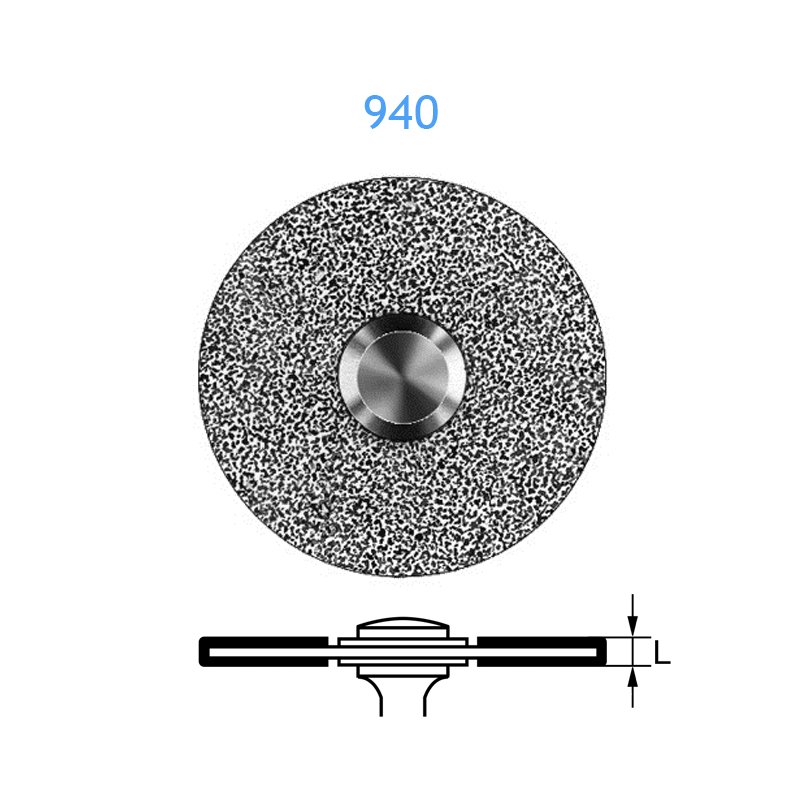 Disco Diamante 940-104-220  Komet - Unidad. Ø 2,2 cm. Para pieza de mano.