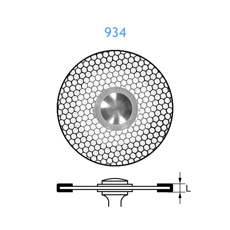 Disco Visionflex diamante 934-104-100  Komet - Unidad. Ø 1 cm. Para pieza de mano
