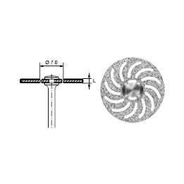 Disco diamante 983.104.220 Komet - Unidad, Para pieza de mano.