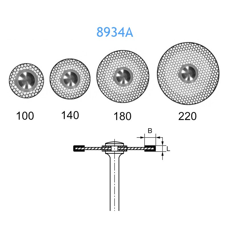 Disco stripping 8934A-900-140  Komet - Unidad. Ø 1,4 cm. Para pieza de mano.