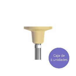 9526UF.204.100 KOMET pulidor amarillo p/composite Komet - Caja de 5 unidades.