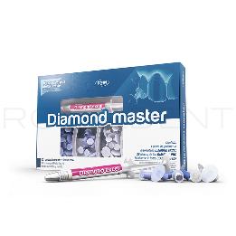 Diamond Master kit FGM - Contiene:1 jer 2gs pasta de pulido: 36 discos de lijado Diamond Pro divididos en grano grueso, medio y fino, 14 discos de fieltro Diamond Flex, 1 mandril para pieza recta,1 mandril para contra-ángulo.