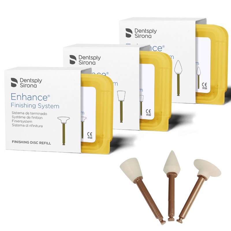 Enhance reposición Dentsply Sirona - Copas y Disco 30 unidades, Puntas 40 unidades.