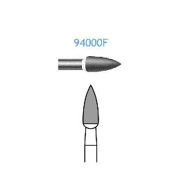 Pulidor diamantado 9400F.204.030  Komet - Caja de 5 unidades. Para contra-ángulo. Grano Fino