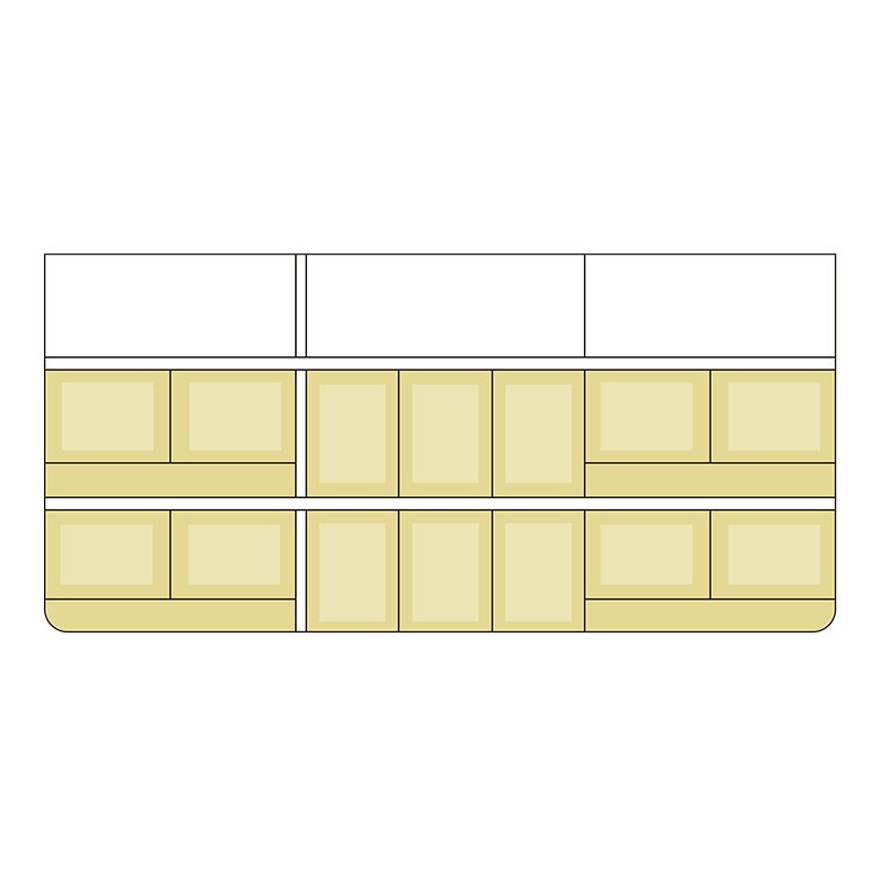 Fichas para radiografías 14 ventanas Larident - 8 verticales y 6 horizantales. 50 unidades.